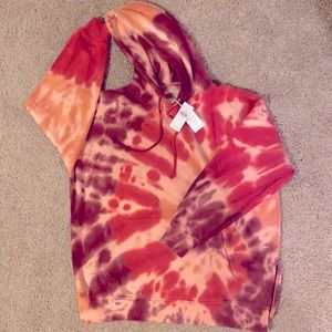 Oversized American Eagle Tie Dyed Soft Hoodie